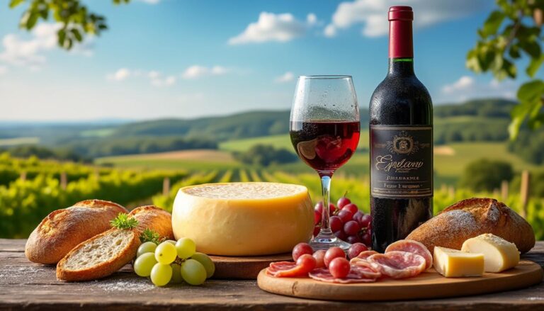partez à la découverte des produits typiques de bourgogne : vins prestigieux, fromages savoureux et spécialités gastronomiques incontournables. un voyage gourmand au cœur du terroir bourguignon vous attend !