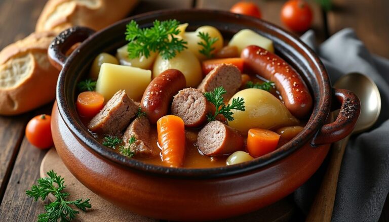 découvrez notre recette authentique de la potée auvergnate, un plat traditionnel réconfortant qui met à l'honneur les saveurs du terroir. avec des ingrédients de qualité et des étapes simples, réalisez ce classique de la cuisine d'auvergne chez vous et régalez vos proches.