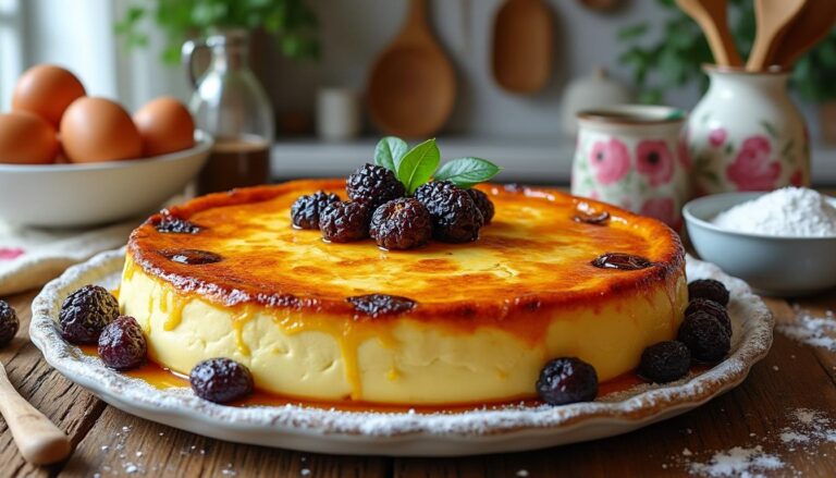 découvrez la recette authentique du far breton, un dessert traditionnel de grand-mère. simple et savoureux, ce flan aux pruneaux ravira petits et grands lors de vos pauses gourmandes !