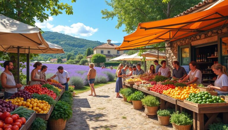 découvrez l'authenticité de la provence en visitant un marché de producteurs locaux : produits frais, ambiance conviviale et saveurs régionales vous attendent pour une expérience gourmande inoubliable.