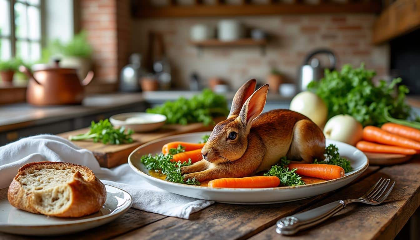 Lapin à la moutarde de Dijon, à l’ancienne — free download